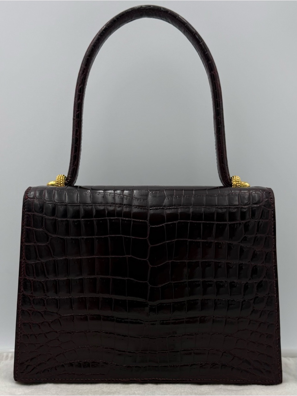 🐊MORABITO COUSU MAIN 1905 PARIS • TRAVIATA in Bordeaux CROCODILE Made in FRANCE - Picture 2 of 16
